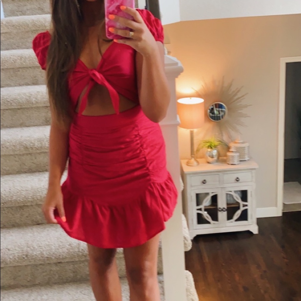 Tie front dress
